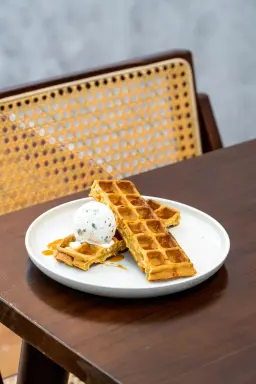 Waffle with Ice Cream